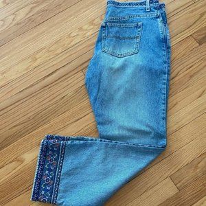 Express Blues, denim embroider Jeans 13/14  NWT